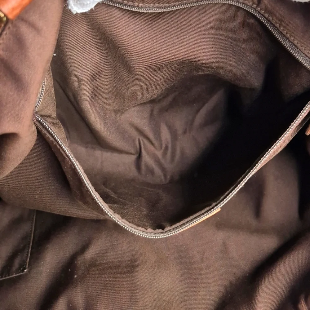 Gucci RARE Denim Abbey Blue and Brown Tote Bag - Picture 12 of 17